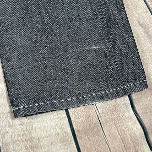 Vintage Old Skool Jeans Mens 34x32 Gray Wide Leg Baggy Hip Hop Skater Y2K Pants - Picture 3 of 16